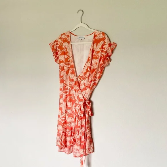 Maison Labiche Paris | Silk Palm Leaf Print Wrap Dress - Picture 3 of 7